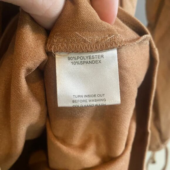 Sabo Luxe NWT Aliya Overlay Playsuit Romper Off the Shoulder Faux Suede Large - Picture 8 of 8